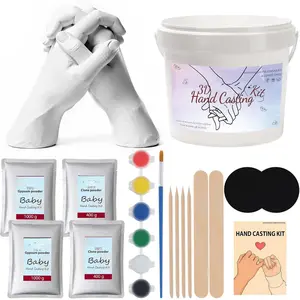 Hand Casting Kit, Anniversary Couples Gifts Casting Kit, Bridal Shower,Hand Mold Kit Couple with Base, Wedding Gifts Plaster Hand Mold Casting Kits, Couple 1 Year Anniversary