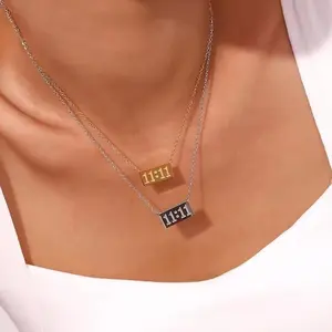 Silver 11:11 Angel Number Necklace | Silver 11:11 Angel Number Pendant | Make A Wish | Lucky Number | Gift for Her | Best Friend Gift