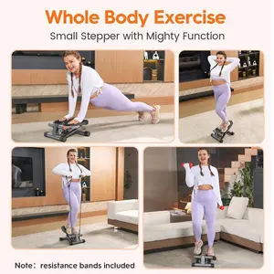Steppers with Resistance Bands for Home Exercise