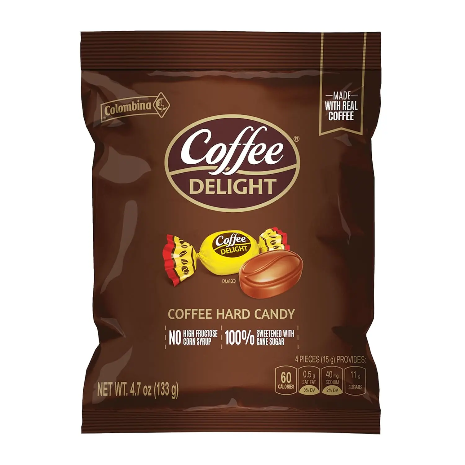 Colombina Coffee Delight Hard Candy, Coffee-Flavored 100 Count