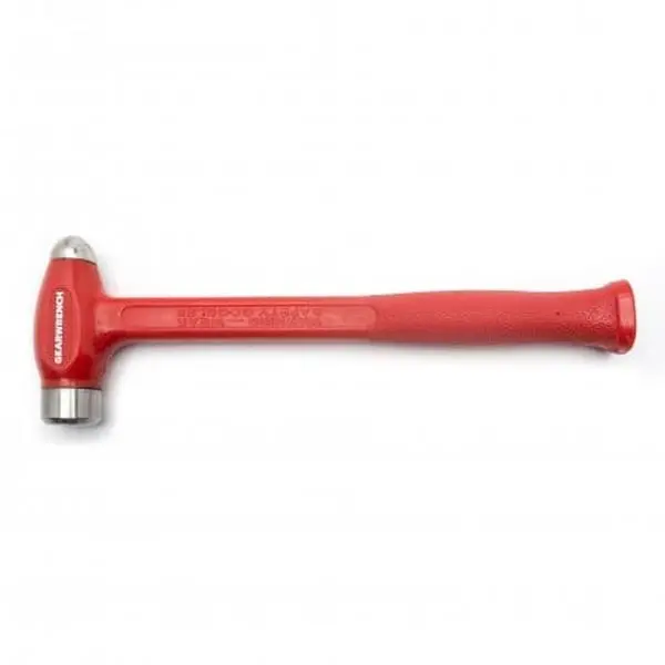 Gearwrench KD68-524G 36 oz Dead Blow Ball Peen Hammer - Unhardened Steel Shot Core, Ideal for Metal Shaping Tasks