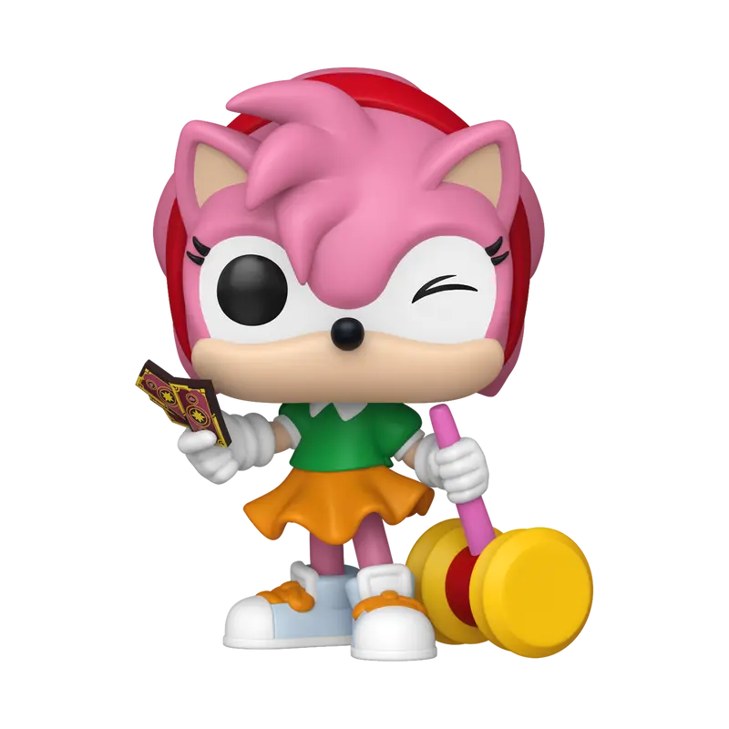 Funko Pop! Sonic the Hedgehog - Amy Rose #1171 Chase Plastic Collectible Figure, Iconic Pose Bobblehead Action Figure