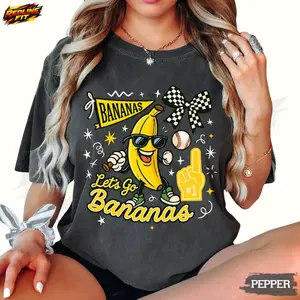 Funny Banana Baseball Comfort Colors Shirt, Hip Hop Banana Shirt, Sports T-Shirt, Baseball Mom Tee, Baseball Lover Fan Gift