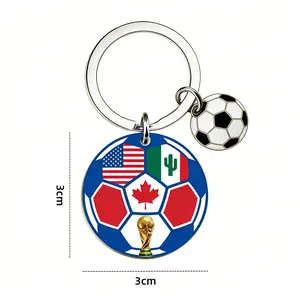 Keychain Pendant Football World Cup Gift Brother Sister, Soccer Keyring Charm, Perfect Present for Sports Fans, Unique Accessory