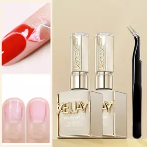 【live off】2PCS*15ML Anti-spill Glue Softener Bent Head Tweezer Nail Tool Dead Skin Softener Removal, Cuticle and Hangnail Edge Care Products, Anti-spill Glue with Bent Head Tweezer