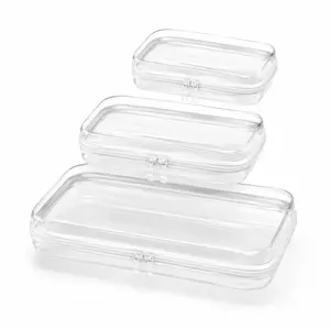6 Pack Clear Hard Shell Storage Cases, Waterproof Dustproof PVC Zipper Bags, Portable Organizer for Toiletries, Makeup, Beads, Travel Accessories, Great Home Gift for Mom Wife