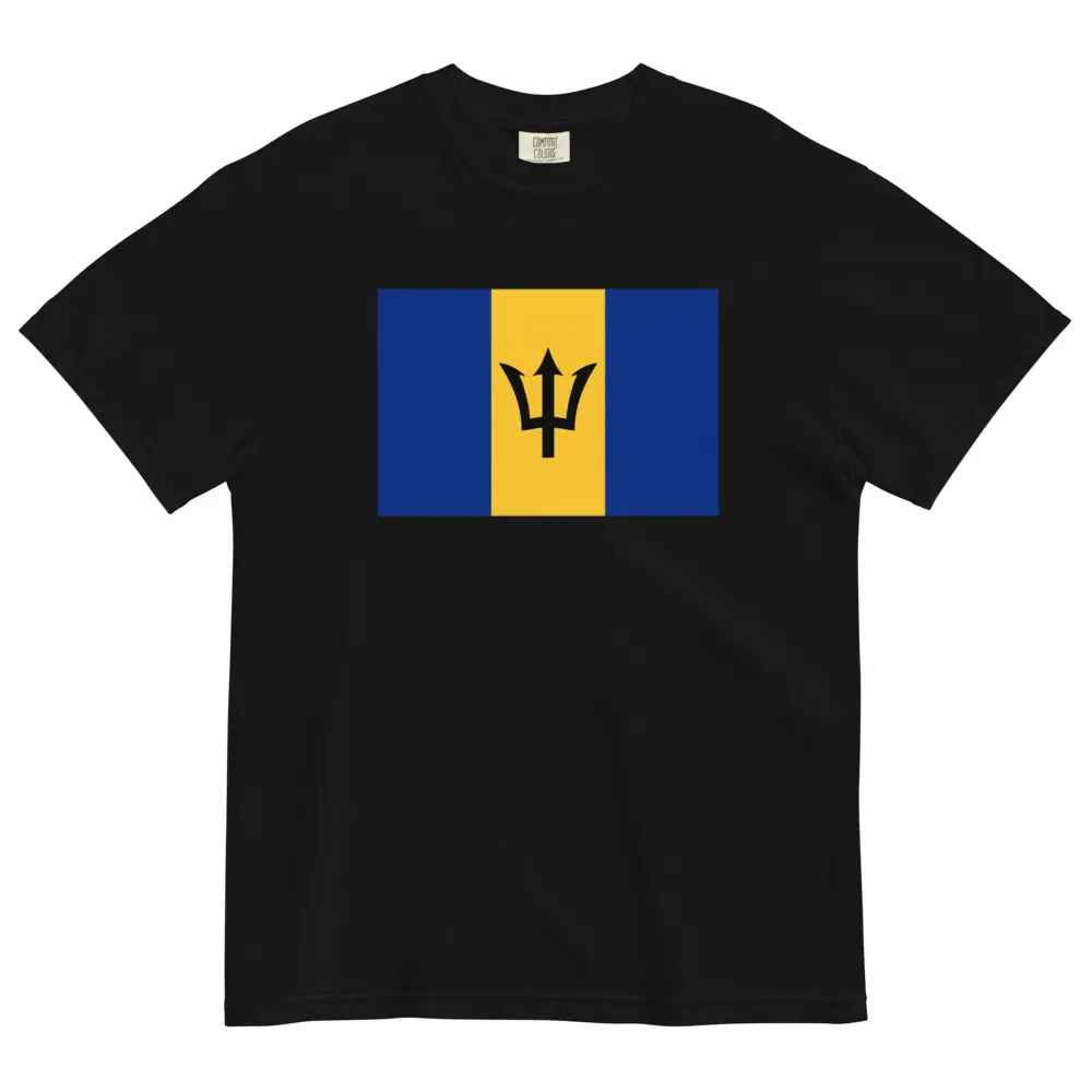 Barbados Flag T-Shirt | Unisex Premium Heavyweight Tee | National Emblem & Patriotic Apparel