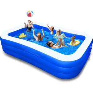 [2026 Upgraded] Inflatable Pool for Kids & Adults, 71" / 120" Thickened Family Swimming Pool, 3-Tier Blow Up Pool for Toddlers Backyard Outdoor Garden Summer Water Party