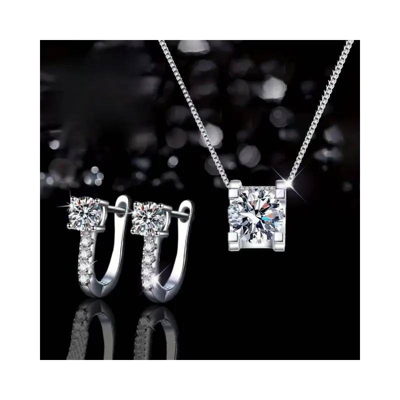 3pcs jewelry set, including 1 pair of earrings and 1 pendant necklace, is suitable for daily wear and also ideal as a gift