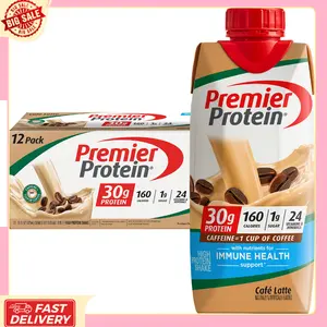 Premier Protein Shake, Café Latte, 30g Protein, 11 Fl Oz, 12 Ct