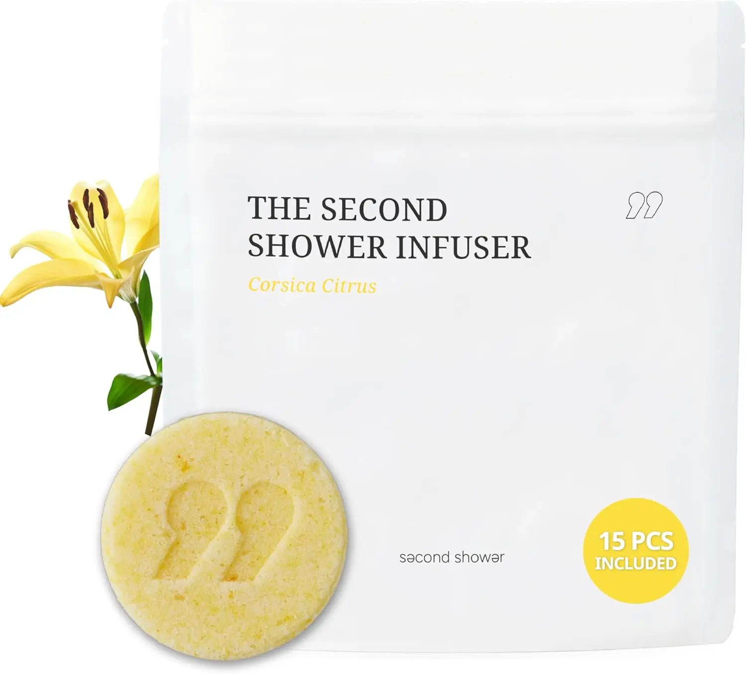 SecondShower Infuser Set 15 Shower Tablets with Essential Oils for Aromatherapy, Hydration & Skin-Nourishing Formula, Spa-Like Shower Experience