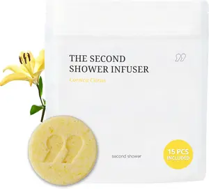 SecondShower Infuser Set 15 Shower Tablets with Essential Oils for Aromatherapy, Hydration & Skin-Nourishing Formula, Spa-Like Shower Experience