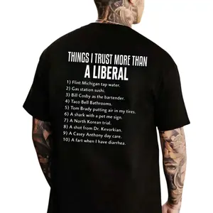 Things I Trust More Than A Liberals T-Shirt, Patriot Mens Shirts Funny, Conservative Political Graphics Tee, Political Graphics Shirt, Men's Gifts, Casual Menswear, For Men