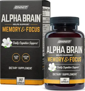 Alpha Brain Nootropic Brain Supplement for Men & Women - Memory, Mental Clarity & Cognitive Improvement 90 Count