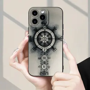 A Viking Rune Design Phone Case, TPU Shockproof Full Protection Case, Suitable for iPhone 17/16/15/14/13/12/11 PRO MAX PLUS AIR E XS and PROMAX MINI, Ideal Gift for Friends and Family, MS2515