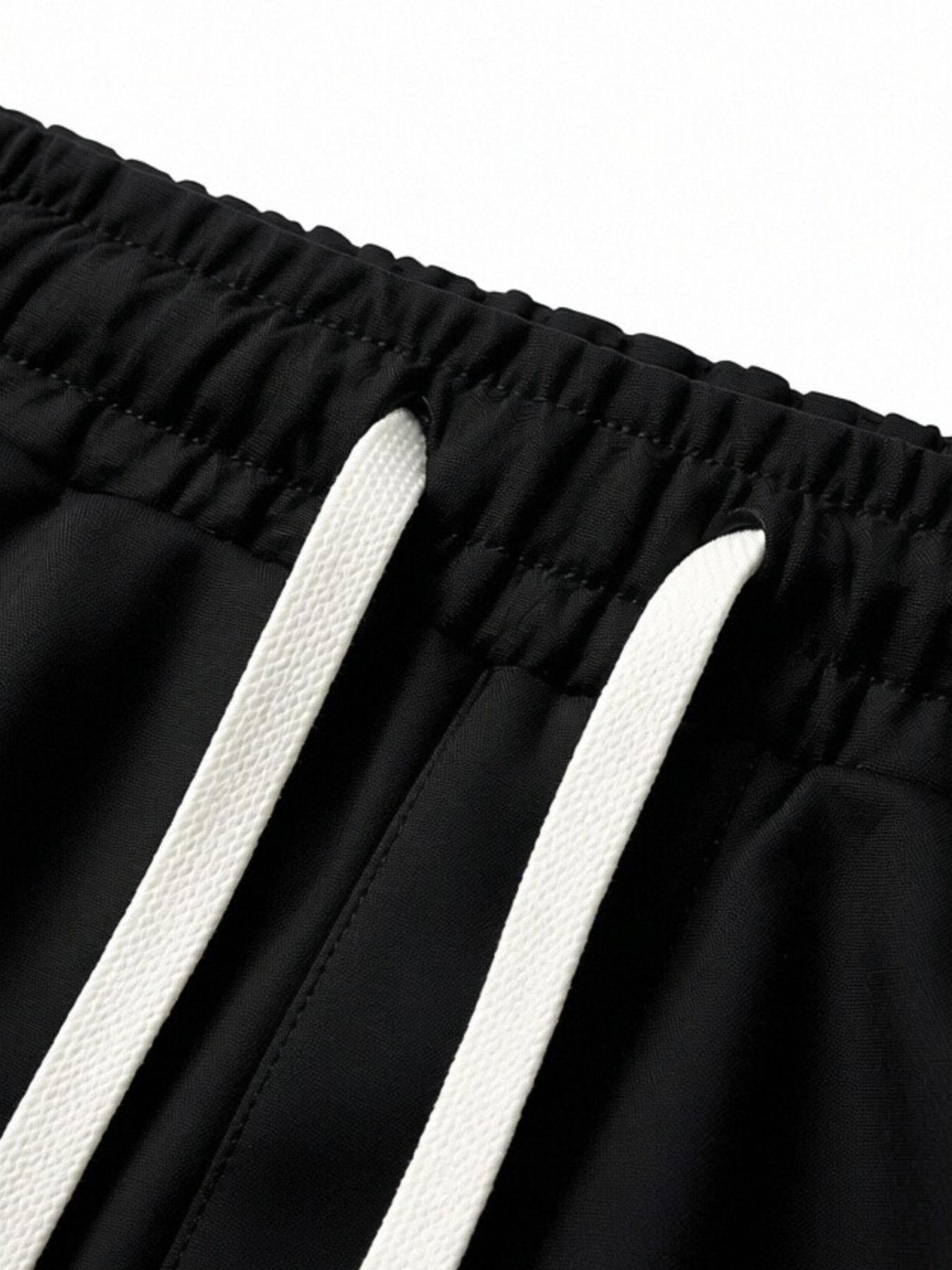 Minimalist Cargo Aesthetic Mens Timeless Athletic Shorts with Sleek Cargo Pocket Detail and Elastic Drawstring Waist for High Street Fashion and Casual Social Outings