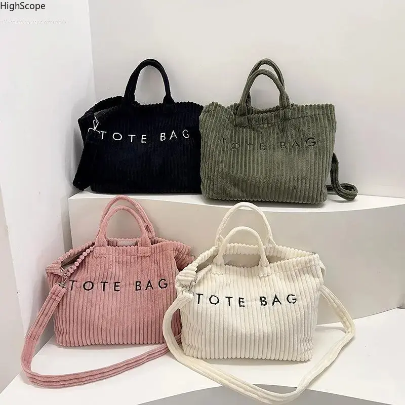 Women's Letter Print Tote Bag, High-Capacity Canvas & Suede Handbag with Double Handles for Gym and Everyday Use, Handbags Simply Tote, Bags For Everyday, Slip On, Graphic, Multi-Use, Casual, Others, Casual Everyday Bag