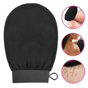 1PC/2PCS Korean Exfoliating Gloves Visibly Removes Dead Skin, Ideal For Spray Tan Or Pilosebaceous Keratosis, Body Scrub Made Of 100% Viscose Fibers, Exfoliating Mitt, Exfoliant Scrubber Glove