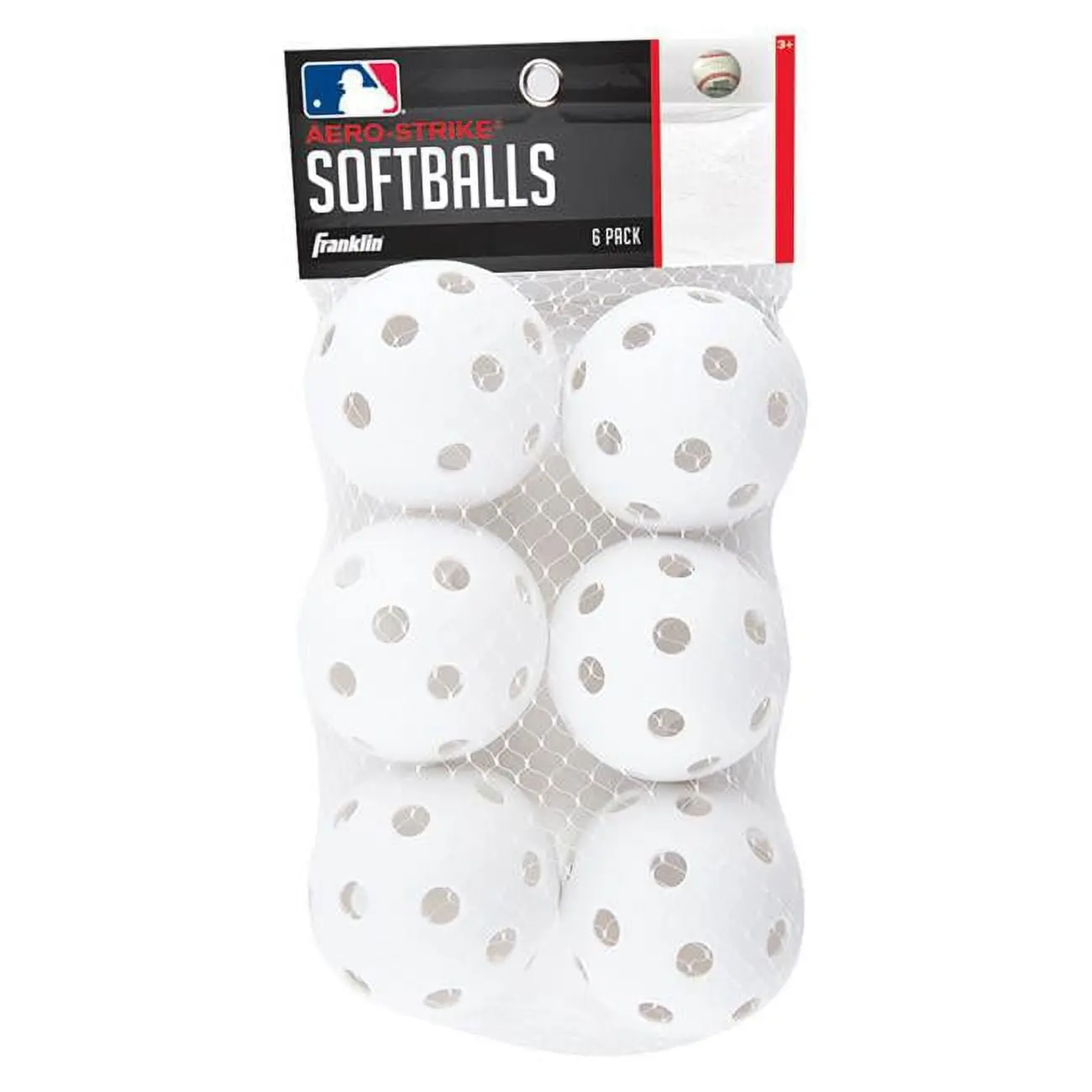Franklin Plastic Baseball, White - Pack of 6