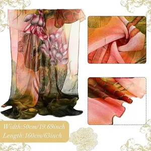 6 pcs printed chiffon scarf shawl set - lightweight multi-purpose scarf suitable for Mother's Day, birthdays, holidays