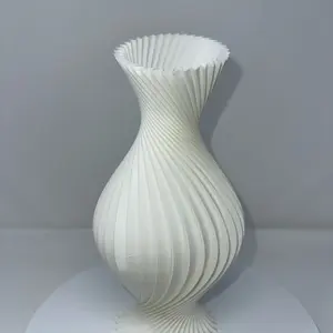 Spiral Vase - Elegant White Design for Home Decor and Floral Arrangements