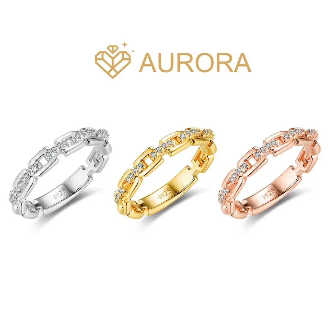 【#182 chain band 】Moissanite Stackable band ring enhancer ring band  Stackable Women Daily Birthday Anniversary Ring Women Daily Birthday Anniversary Interchangeable Rings