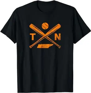 Tennessee Baseball Bats & Ball Classic Baseball Player T-Shirt
