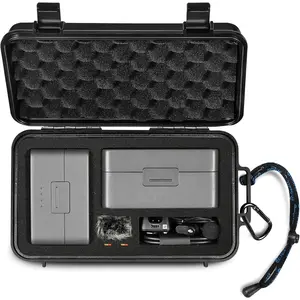 Travel waterproof hard case for dji mic minimic 2 transmitter receiver lavalier mic and other accessoriescase bag only