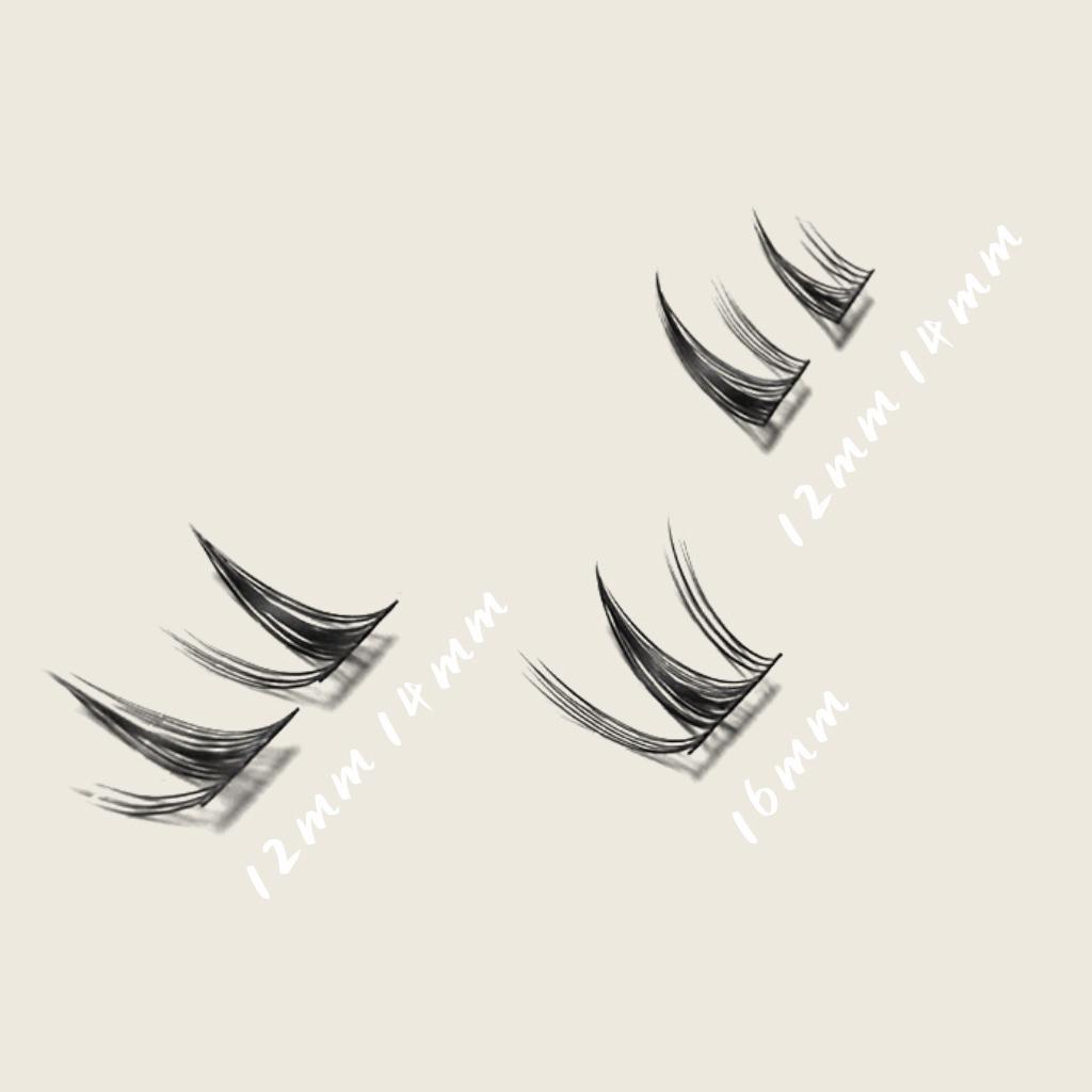 JVLBEAUTY 【Sunshine Kiss】Lazy-Friendly Ultra-Soft Invisible Individual Cluster False Eyelashes, Natural Hair-Like Texture, Segment Style, C Curl