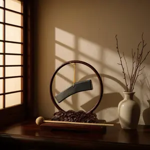 Stone Chime – Meditation Sound Tool with Wooden Stand