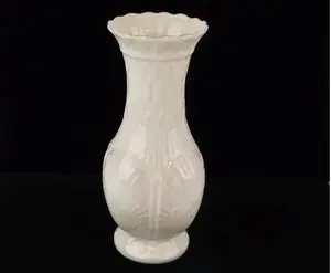Vintage Belleek Irish Fine Porcelain Scallop Shell Vase