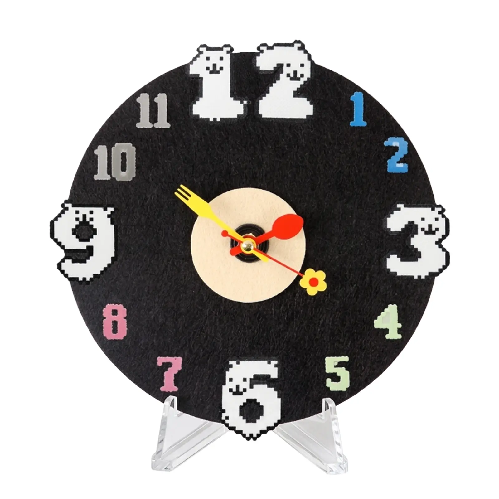 DIY Perler Bead Clock Craft Kit - Handmade Crafts Beading Making Supplies, Iron, Clock Movement, Felt Board, Tools, Creative Activity for Kids/Teens/Adults, Birthday Holiday Gift, Home Decor