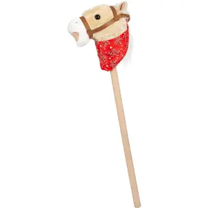 Wooden Hobby Horse Rocky Toy with Sound Designed for Children Ages 3+ Years