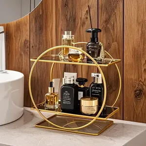 Metal Shelf for Living Room and Bathroom, UV Protection Storage Rack, Portable and Lightweight, Ideal for Cosmetics and Dolls