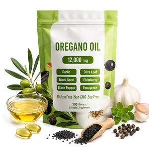 Oil of Oregano with Black Seed Oil Softgels, Organic Oregano Oil Capsules with High Carvacrol, Immune & Digestive Support, Non-GMO Herbal Supplement, 300 Softgels