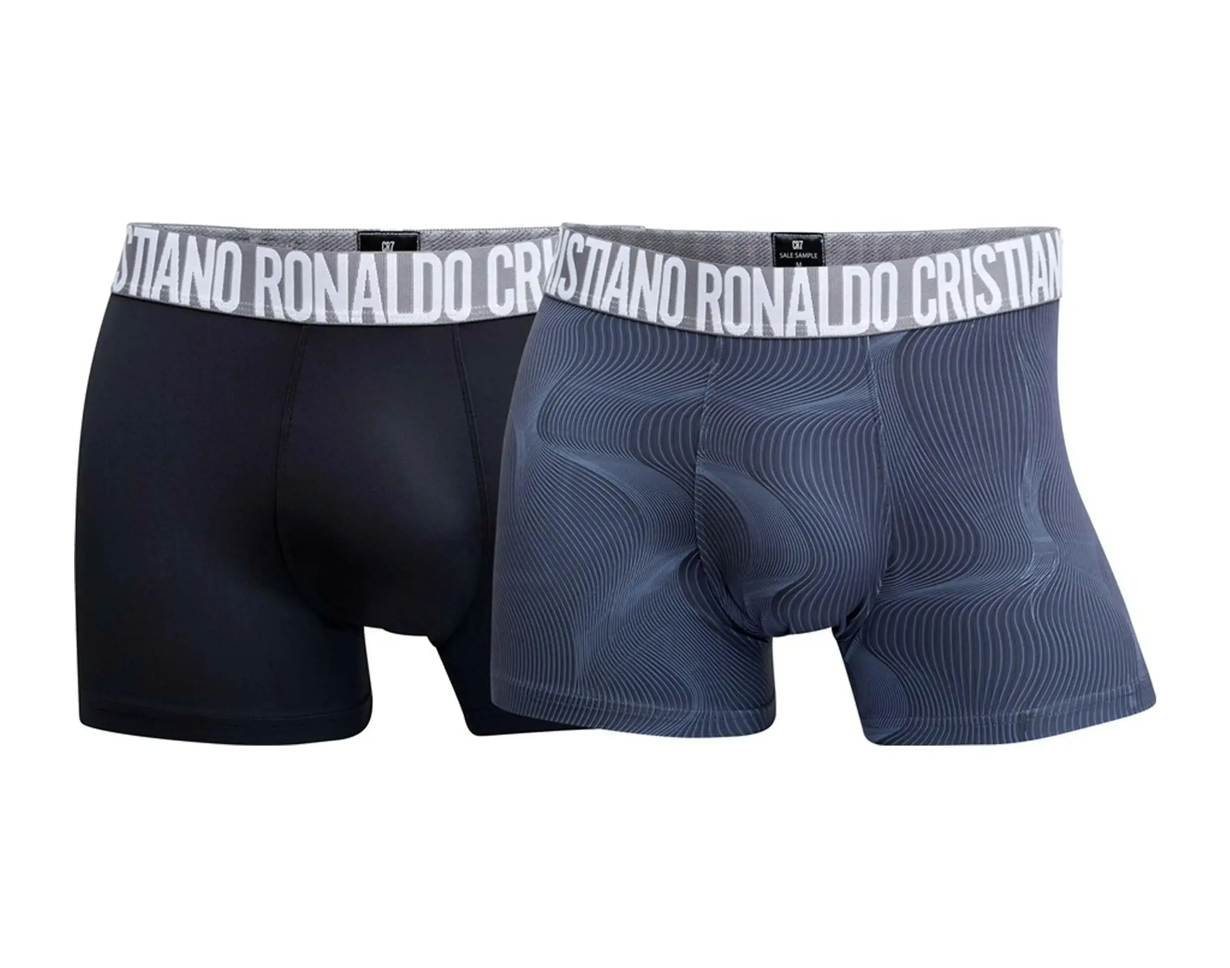 Cristiano Ronaldo CR7 Fashion 2-Pack Microfiber Trunk Boxer Briefs Underwear in Black