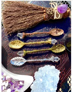 Crystal Spoon *Free Giftwrap* Witch Spoons Fairy Incense Spoon Altar Spoon Ritual Spoon Wicca Vintage Teaspoon Small Gift
