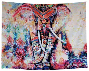 Elephant Tapestry,Wall Hanging,Home Deco,Bedspread,Sofa Throw,Table Cloth,Dorm décor,Beach Sheet,Picnic Mats,Multifunctional,Bohemian