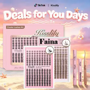 Natural Fairy| Kisslily Lashes Manga Spikey Lashes Cluster C Curl 168Pcs Ultra-Thin Invisible Band Individual Lash Clusters False Eyelashes Extension Wet Look Beginner Friendly Bond Seal Remover Makeup 8-18mm #summerfinds #SummerWins