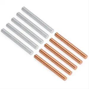 10PCS Pure Copper Zinc Rod,Metal Round Rod with 100 mm Length & 10 mm Diameter for Electroplating,Metal Craft Project