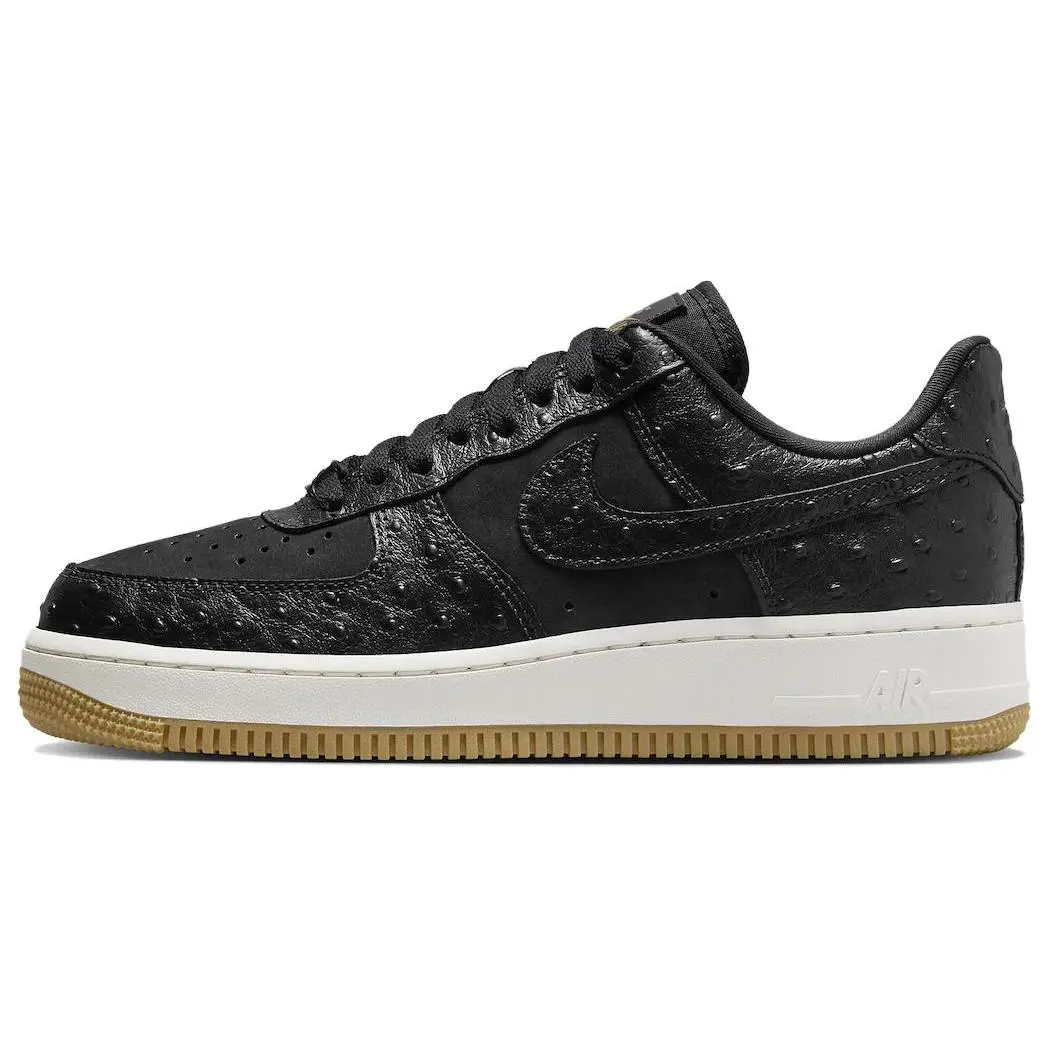Nike Air Force 1 Low 07 Black Ostrich Gum Skate Shoes Women's DZ2708-002