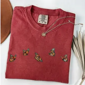 Comfort Colors Monarch Butterfly T-Shirt, Vintage Butterfly Graphic Tee, Aesthetic Nature Shirt for Women, Cute Garden Style