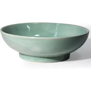 10" Decorative Bowl,Ceramic Fruit Bowl for Kitchen Counter,Coffee Table, Dining Room,Table Centerpiece Bowel,Entryway Key Holder & Jewelry Organizer (Jade green)