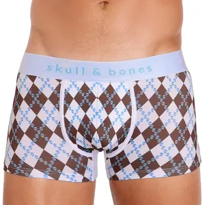 Skull Argyle Trunk White