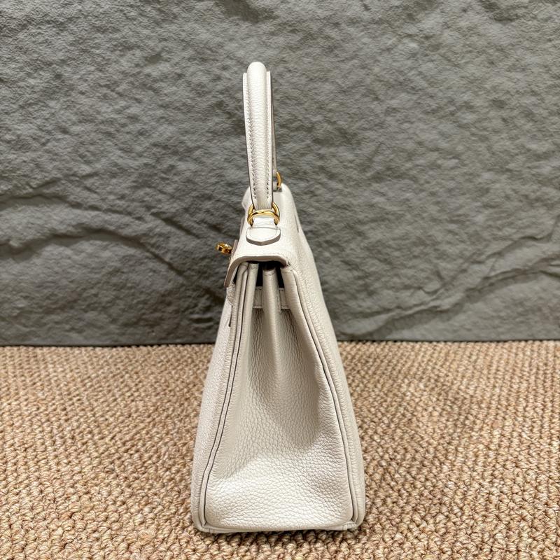 Pre-owned HERMÈS Leather tote bags Hermes Kelly 25 Togo 8L Beton (jd0906a0)