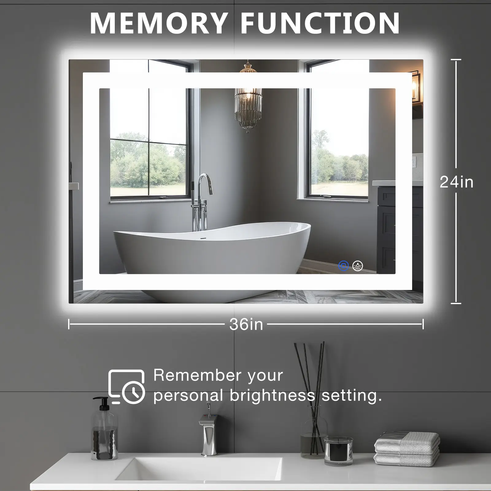 24'' x 36''- Rectangle-LED