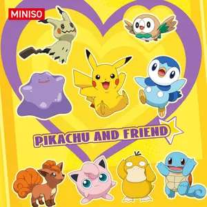 Miniso Pokémon Pikachu & Friends Collectible Figurine - Squirtle Doll, Desktop Ornament, Gift for Pokémon Fans