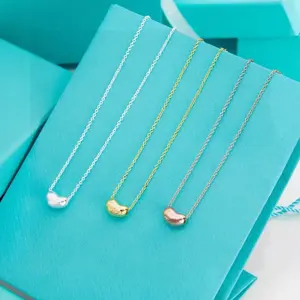 Minimalist Curved Bean Pendant Necklace, Dainty Everyday Wear Chain, Elegant Timeless Design Jewelry for Women, Perfect Layering Accessory for Casual & Formal Outfits, Ideal Gift for Birthday Anniversary Valentine's Day