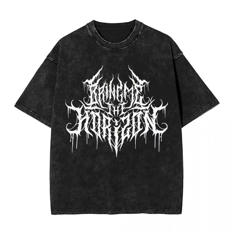 T Shirts Men Clothing BMTH Bring Me The Horizons Brutal Funny Logo T-Shirt Summer Vintage T Shirts Tops Cotton Trending Graphic