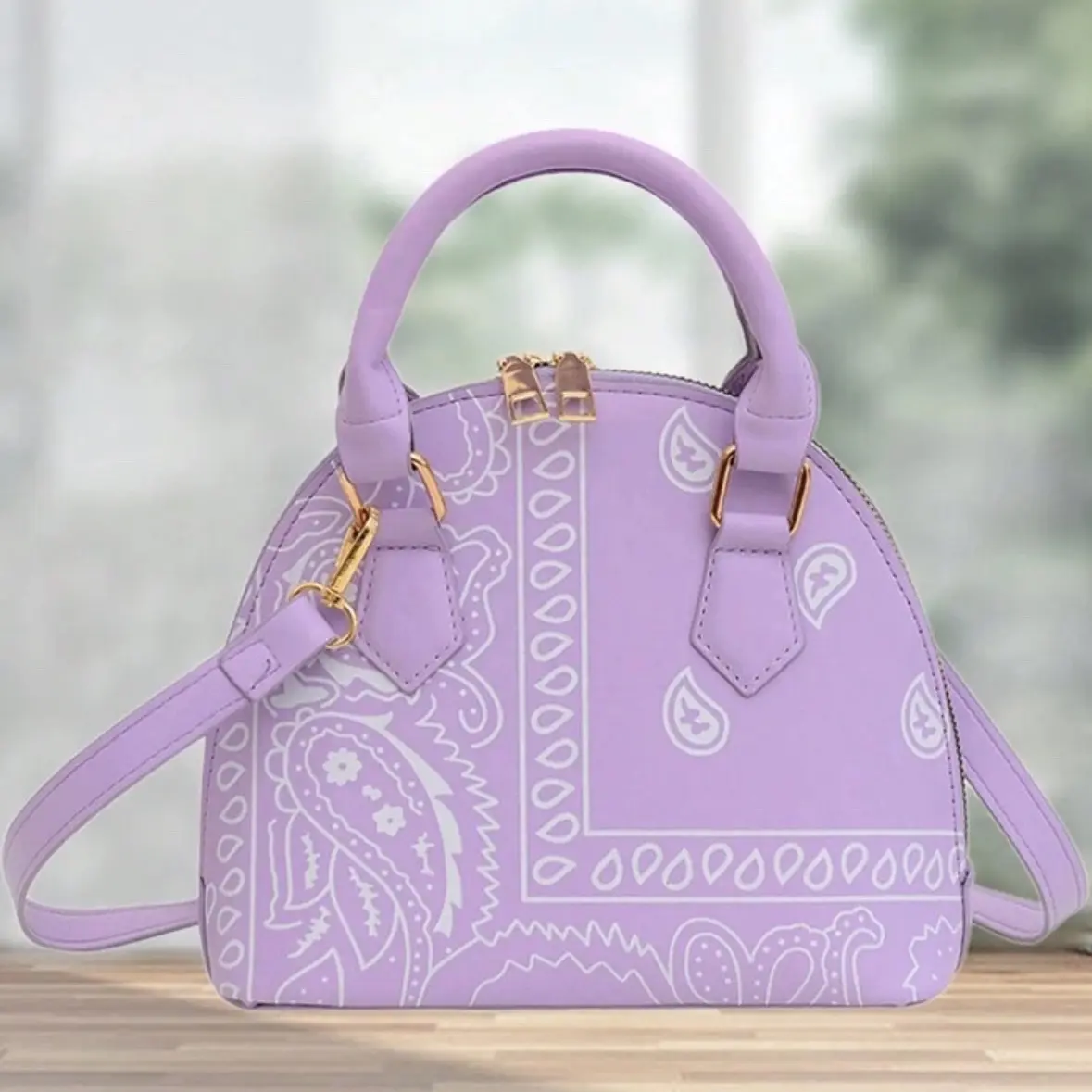 Paisley Mini Purse - Bandana Print, Compact Design, Ideal for Everyday Use